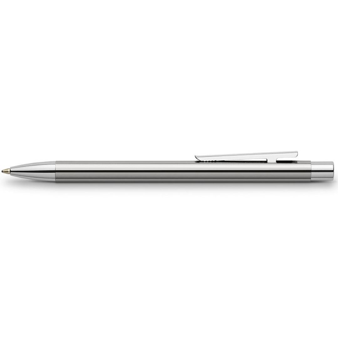 Faber Castell Hemijska Olovka Neo Slim Stainless Steel Shiny - Siva